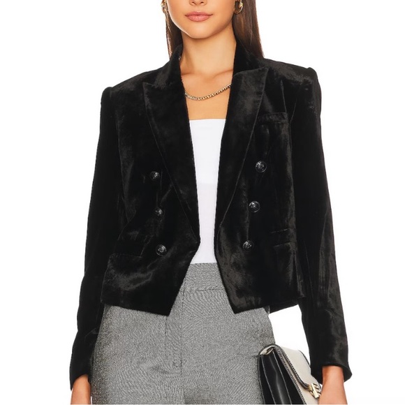 L'AGENCE Jackets & Blazers - L'Agence Double Breasted Cropped Blazer in Midnight. NWT